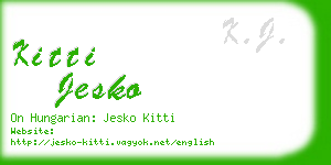 kitti jesko business card